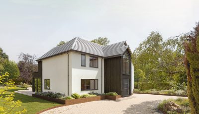 Completed residential development front elevation Sussex building project management